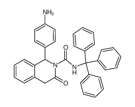 1-(p-aminophenyl)-2-tritylcarbamoyl-1,4-dihydro-3(2H)-isoquinolinone Structure