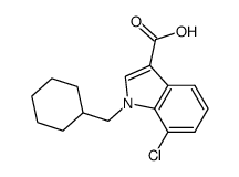 7-chloro-1-(cyclohexyl)methyl-1H-indole-3-carboxylic acid Structure
