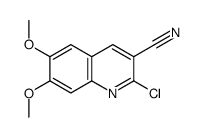 2-氯-6,7-二甲氧基-3-喹啉甲腈结构式