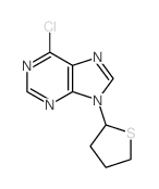 6-chloro-9-(thiolan-2-yl)purine Structure