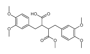 2,3-bis(3,4-dimethoxybenzyl)-4-methoxy-4-oxobutanoic acid Structure