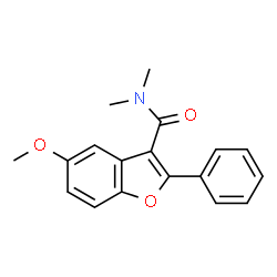 5-methoxy-N,N-dimethyl-2-phenylbenzofuran-3-carboxamide Structure