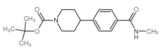 1-N-Boc-4-(4-甲基氨基甲酰苯基)哌啶结构式