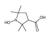 1-hydroxy-2,2,5,5-tetramethylpyrrolidine-3-carboxylic acid Structure