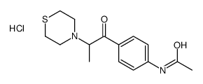 N-[4-(2-thiomorpholin-4-ylpropanoyl)phenyl]acetamide,hydrochloride Structure