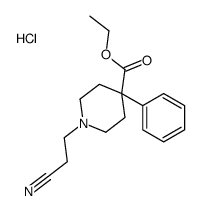 ethyl 1-(2-cyanoethyl)-4-phenylpiperidin-1-ium-4-carboxylate,chloride Structure