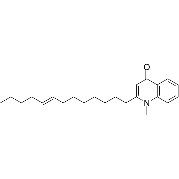 1-Methyl-2-(8E)-8-tridecenyl-4(1H)-quinolinone结构式
