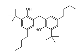 4-butyl-2-tert-butyl-6-[(5-butyl-3-tert-butyl-2-hydroxyphenyl)methyl]phenol Structure