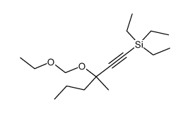 1-Triaethylsilyl-3-methyl-3-aethoxymethoxy-hexin-(1)结构式