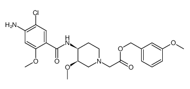 3-methoxybenzyl 2-((3R,4S)-4-(4-amino-5-chloro-2-methoxybenzamido)-3-methoxypiperidin-1-yl)acetate Structure