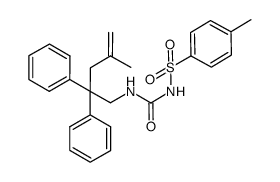 N-(4-methyl-2,2-diphenylpent-4-enylcarbamoyl)-p-toluenesulfonamide结构式