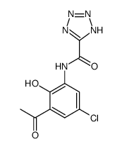 1H-Tetrazole-5-carboxylic acid (3-acetyl-5-chloro-2-hydroxy-phenyl)-amide Structure