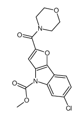 6-Chloro-2-(morpholine-4-carbonyl)-furo[3,2-b]indole-4-carboxylic acid methyl ester结构式