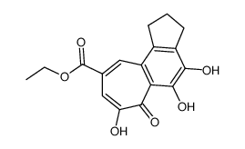 1',2'-Dihydroxy-3',4'-trimethylen-benzotropolon-carbonsaeure-(4)-ethylester Structure