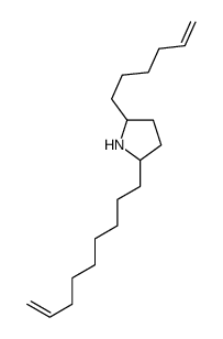 2-hex-5-enyl-5-non-8-enylpyrrolidine结构式