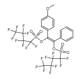 (Z)-1-(4-Methoxyphenyl)-2-phenylvinylen-bis(nonafluorbutansulfonat) Structure