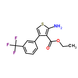 ethyl 2-amino-4-[3-(trifluoromethyl)phenyl]thiophene-3-carboxylate结构式