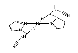 nickel(II)(pyrazole-dicyanamide)2 Structure