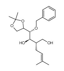 (2S,3R,4R)-4-(benzyloxy)-4-(2,2-dimethyl-1,3-dioxolan-4-yl)-2-(3-methylbut-2-en-1-yl)butane-1,3-diol Structure