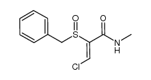 N-methyl-(Z)-3-chloro-2-(benzylsulfinyl)propenamide结构式