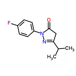 2-(4-Fluorophenyl)-5-isopropyl-2,4-dihydro-3H-pyrazol-3-one结构式