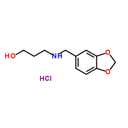 3-[(BENZO[1,3]DIOXOL-5-YLMETHYL)-AMINO]-PROPAN-1-OL HYDROCHLORIDE结构式
