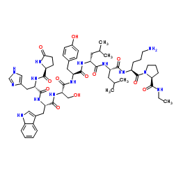 (Des-Gly10,D-Leu6,Orn8,Pro-NHEt9)-LHRH trifluoroacetate salt structure