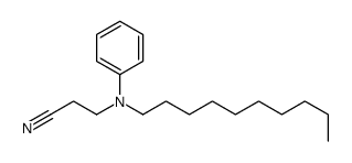 3-(N-decylanilino)propanenitrile Structure