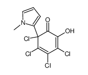 3,4,5,6-Tetrachloro-2-hydroxy-6-(1-methyl-1H-pyrrol-2-yl)-cyclohexa-2,4-dienone结构式