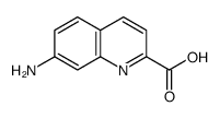 2-Quinolinecarboxylicacid,7-amino-(9CI) structure