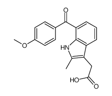2-Methyl-7-(p-methoxybenzoyl)indol-3-ylacetic acid结构式