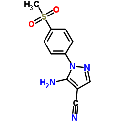 5-Amino-1-(4-(methylsulfonyl)phenyl)-1H-pyrazole-4-carbonitrile Structure