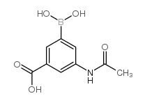 3-乙酰氨基-5-硼苯甲酸结构式