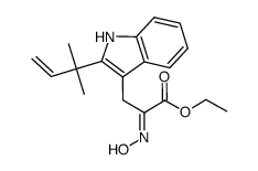 ethyl (E)-β-<2-(α,α-dimethylallyl)indol-3-yl-α-(hydroxyimino)>propanoate结构式