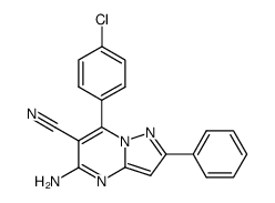 5-amino-7-(4-chlorophenyl)-2-phenylpyrazolo<1,5-a>pyrimidine-6-carbonitrile结构式