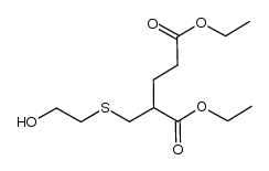 diethyl 2-(((2-hydroxyethyl)thio)methyl)pentanedioate结构式