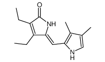 (Z)-3,4-diethyl-5-(3,4-dimethylpyrrol-2-ylmethylene)pyrrol-2(5H)-one结构式