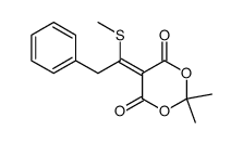 2,2-Dimethyl-5-(1-methylsulfanyl-2-phenyl-ethylidene)-[1,3]dioxane-4,6-dione Structure