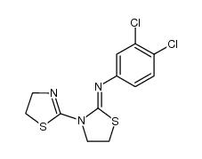 2-(3,4-dichlorophenylimino)-3-(4,5-dihydrothiazol-2-yl)thiazolidine结构式