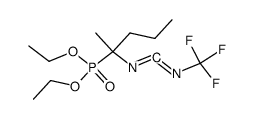 (1-Methyl-1-trifluoromethyliminomethyleneamino-butyl)-phosphonic acid diethyl ester结构式