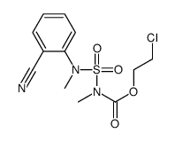 2-chloroethyl N-[(2-cyanophenyl)-methylsulfamoyl]-N-methylcarbamate结构式