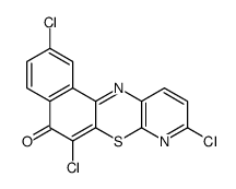 5H-Naphtho[2,1-b]pyrido[3,2-e][1,4]thiazin-5-one, 2,6,9-trichloro Structure