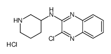3-氯-N-3-哌啶基-2-喹喔啉胺盐酸盐结构式
