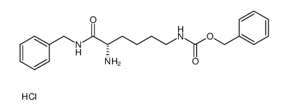 2-amino-6-(N-benzyloxycarbonylamino)-N-benzylhexanamide hydrochloride结构式