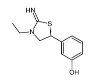 3-(3-ethyl-2-imino-1,3-thiazolidin-5-yl)phenol结构式