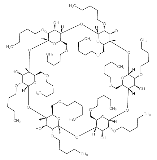 HEXAKIS-(2,6-DI-O-PENTYL)-ALPHA-CYCLODEXTRIN结构式