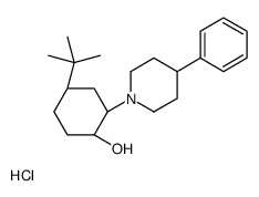 (1S,2S,4R)-4-tert-butyl-2-(4-phenylpiperidin-1-yl)cyclohexan-1-ol,hydrochloride结构式