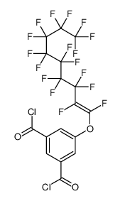 5-(1,2,3,3,4,4,5,5,6,6,7,7,8,8,9,9,9-heptadecafluoronon-1-enoxy)benzene-1,3-dicarbonyl chloride结构式