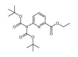 6-(N,N-bis(tert-butyloxycarbonyl)amino)picolinic acid ethyl ester Structure