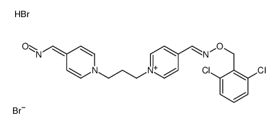 [1-[3-[4-[(E)-(2,6-dichlorophenyl)methoxyiminomethyl]pyridin-1-ium-1-yl]propyl]pyridin-4-ylidene]methyl-oxoazanium,dibromide Structure
